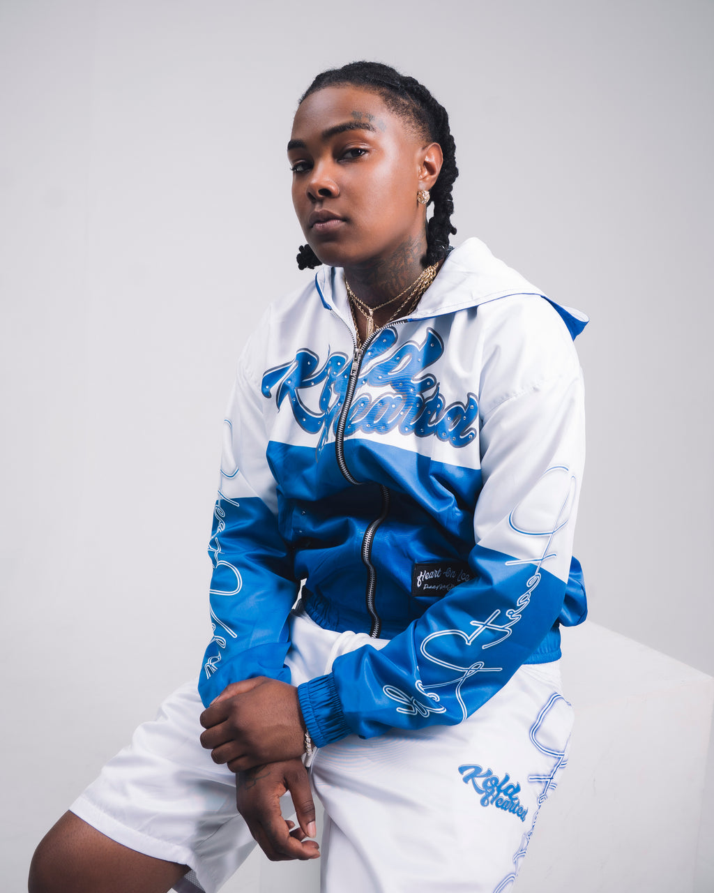 KOLDHEARTED Blue Windbreaker Sets
