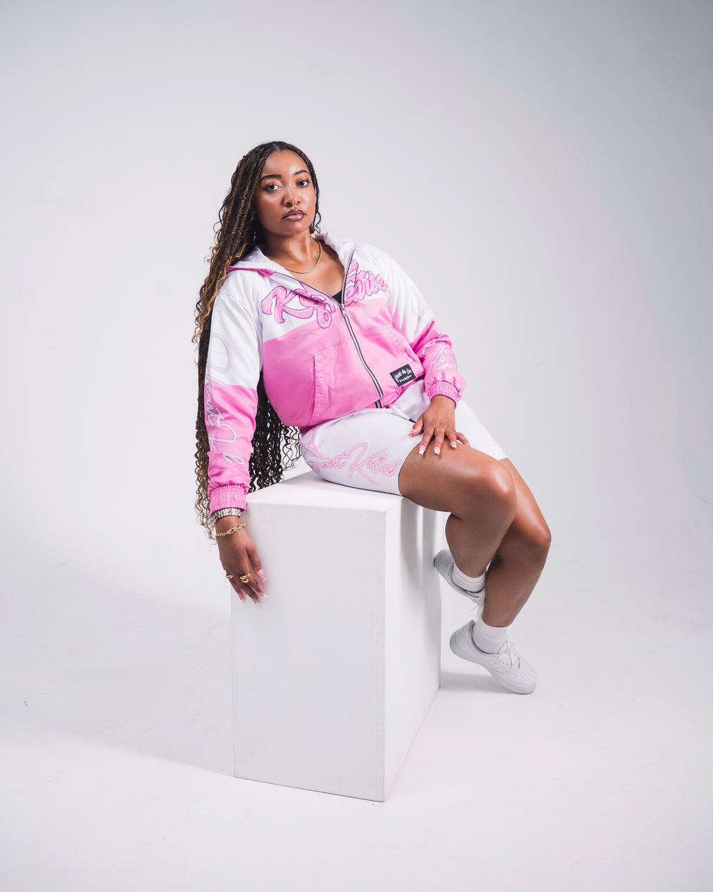 KOLDHEARTED Pink Windbreaker Sets
